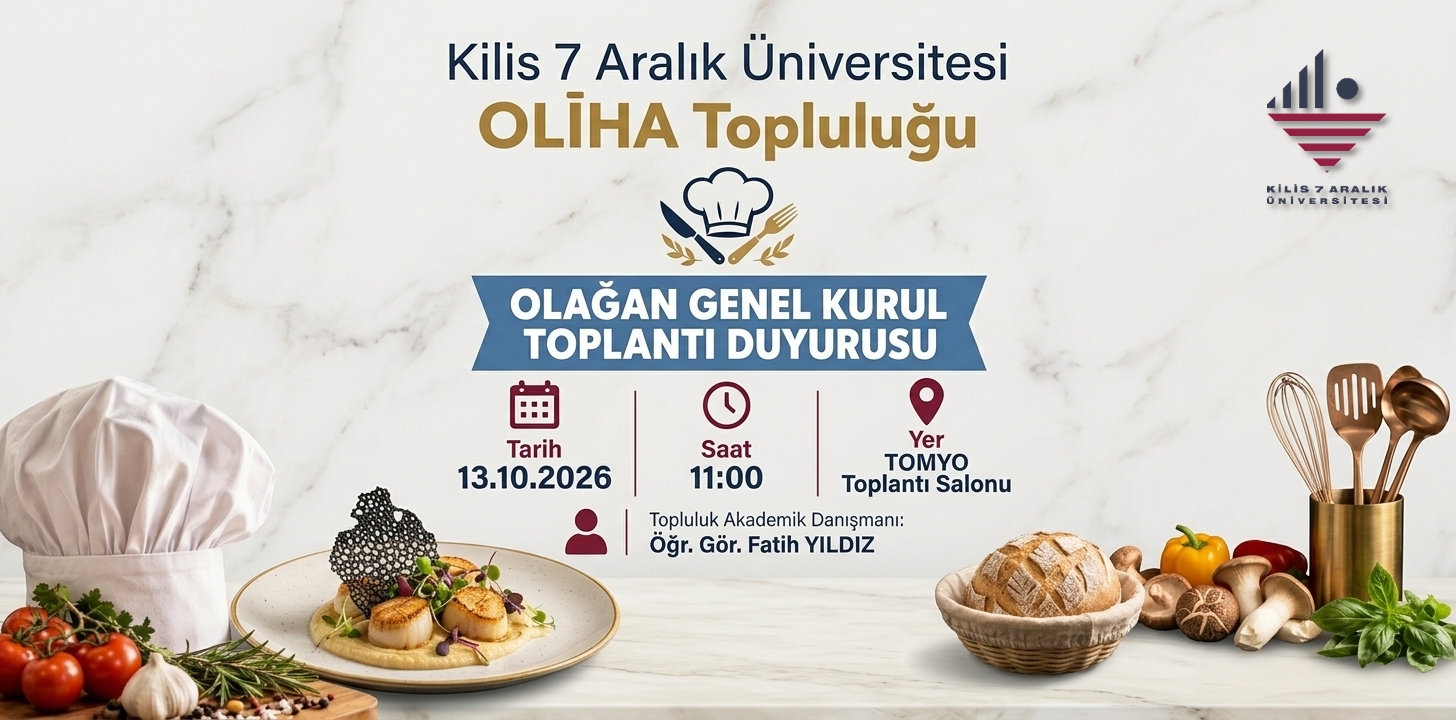 KİYU OLİHA Topluluğu Olağan Genel Kurul Toplantı Duyurusu